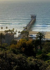 Scripps Pier stretching out into the ocean